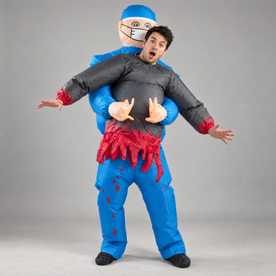 The Malpractice inflatable surgeon costume, front view